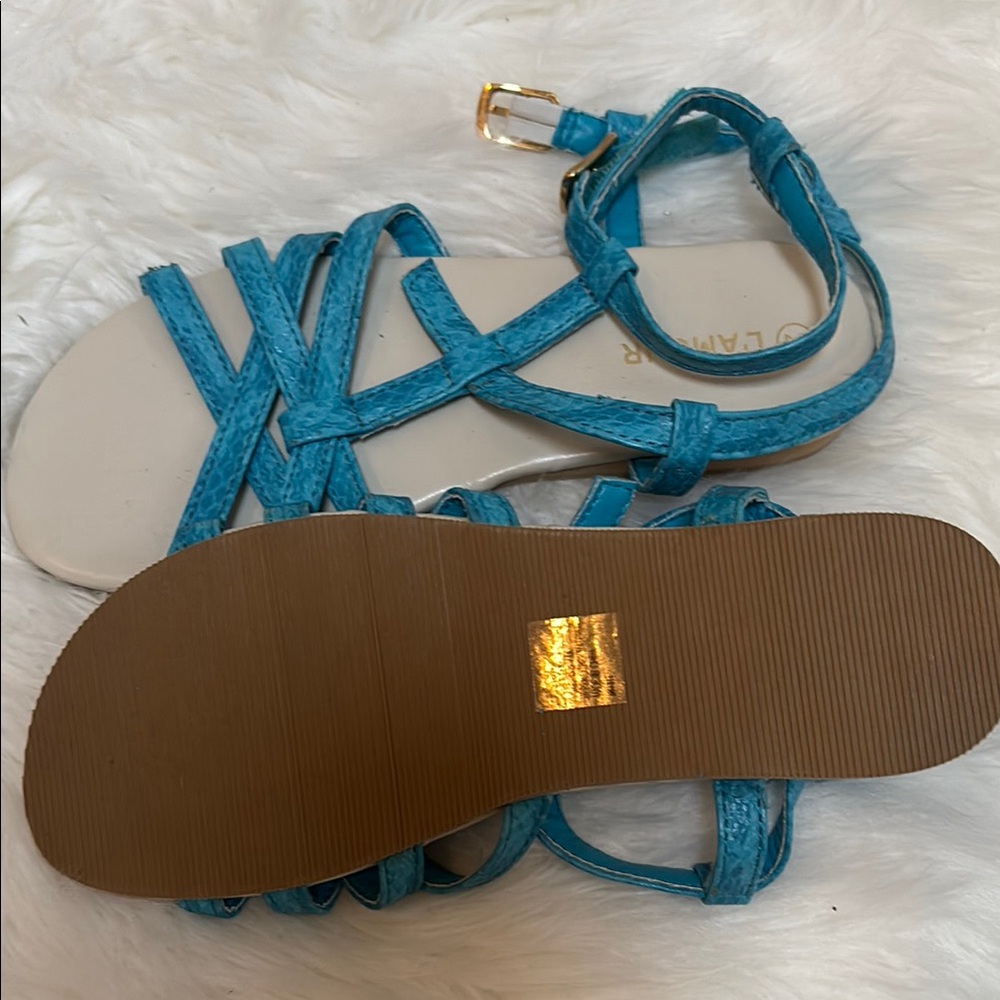 Blue Strappy Sandals